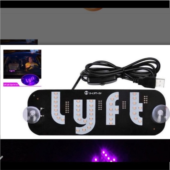Driver window suction cup LED Lyft sign - Picture 2 of 3